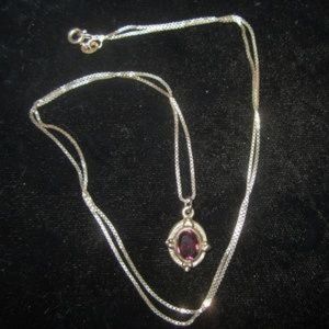 SOLD AMETHYST IN ITALIAN 925 STERLING SILVER.